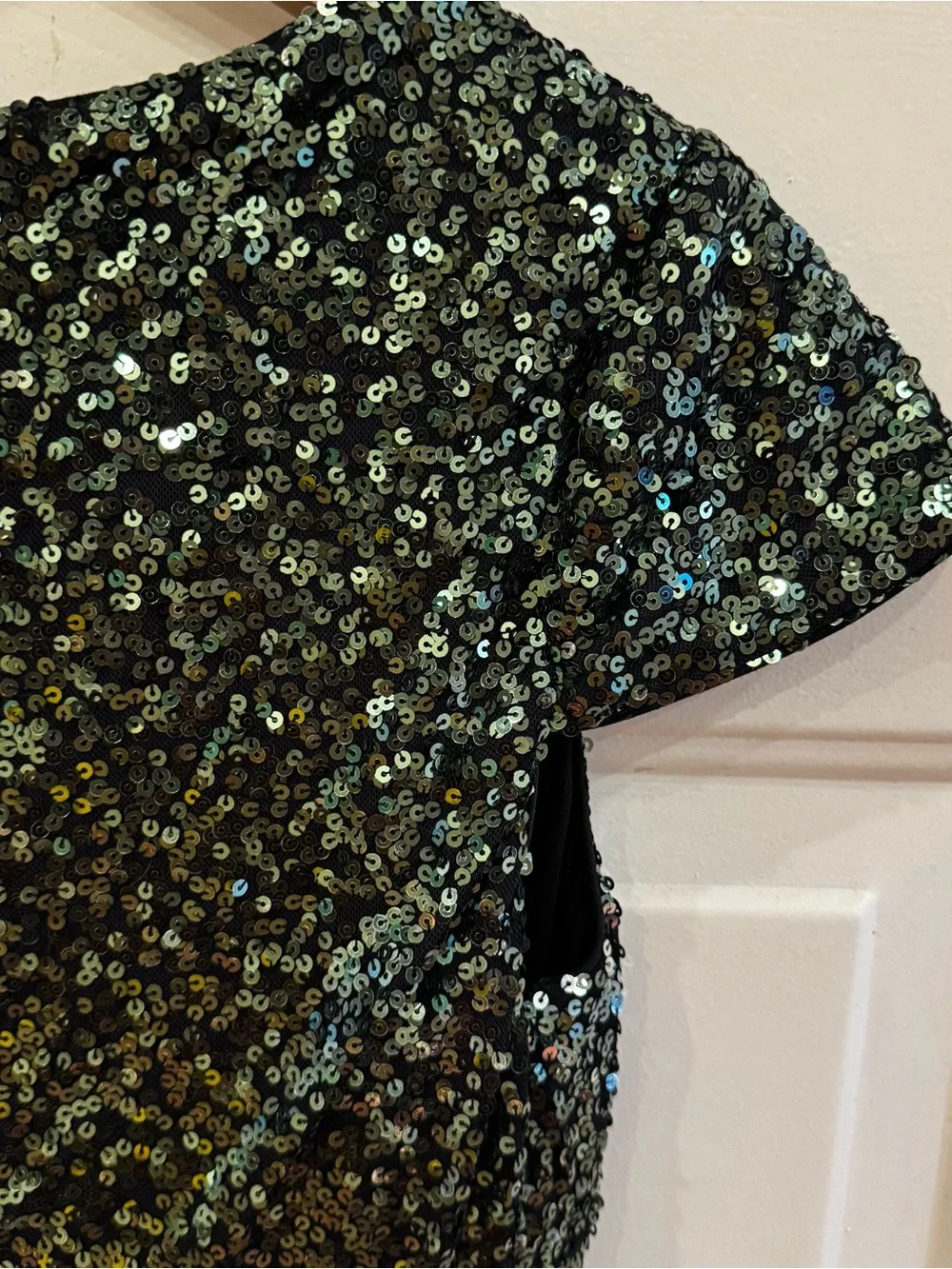 Badgley Mischka Emerald Natasha Sequin Dress Size 6